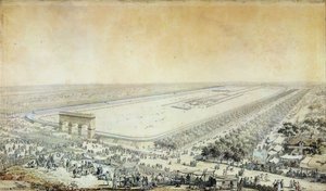 Vue générale du Champ-de-Mars pendant la Fête de la Fédération, 14 juillet 1790 - Jacques Francois Joseph Swebach